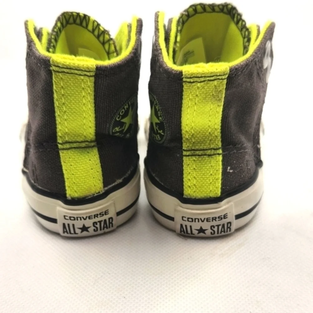 Converse All Star Hightop Boys Shoes Gray and Green Size‎ 2